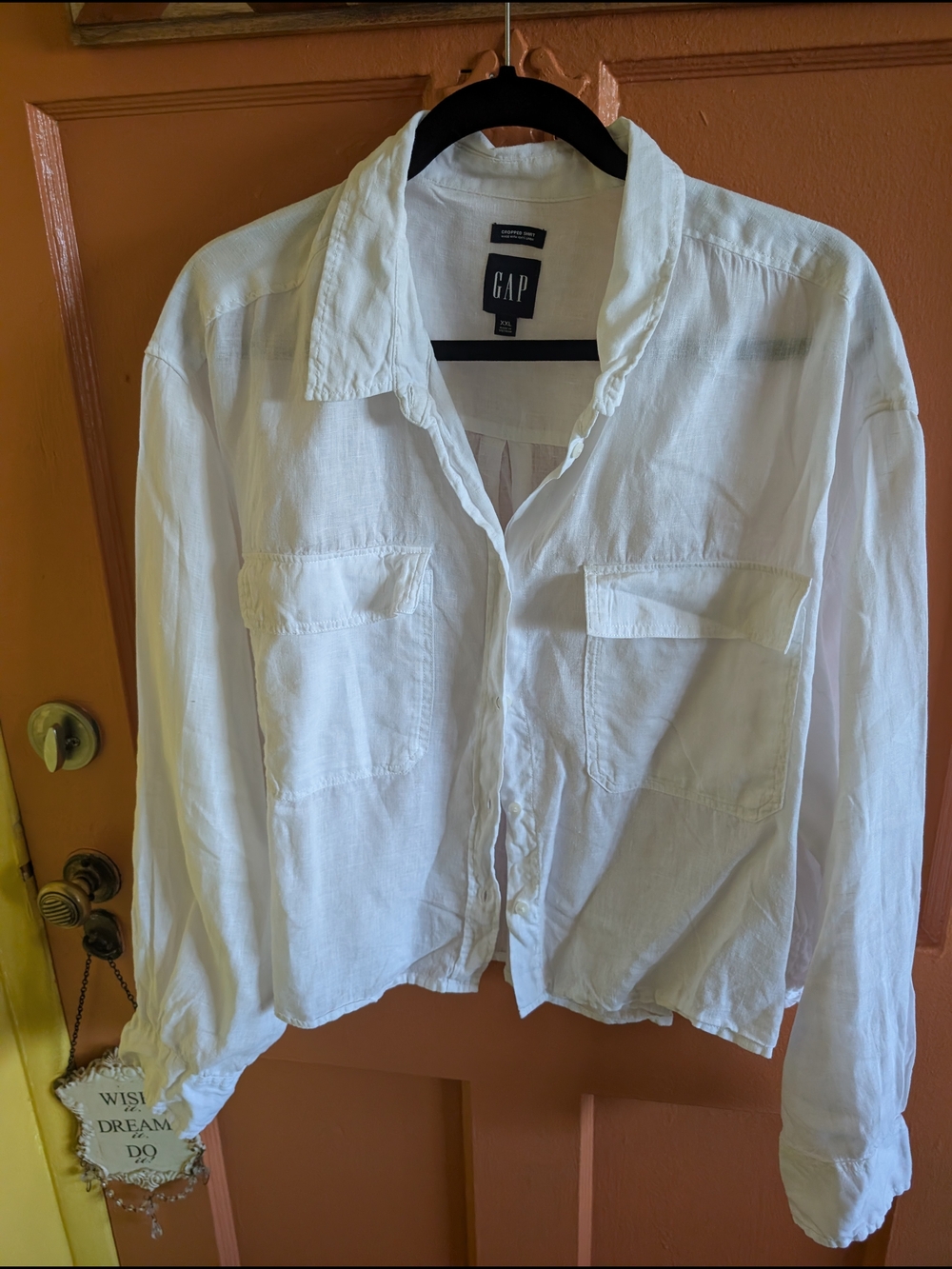 GAP Lightweight White Button-Up Shirt